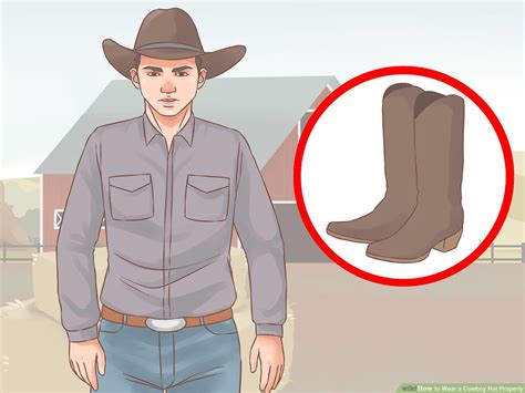 Cowboy Hat And Boots And Rope Drawing