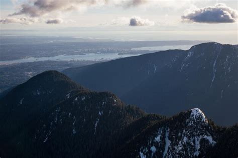 Premium Photo | Aerial landscape view of mt seymour provincial park