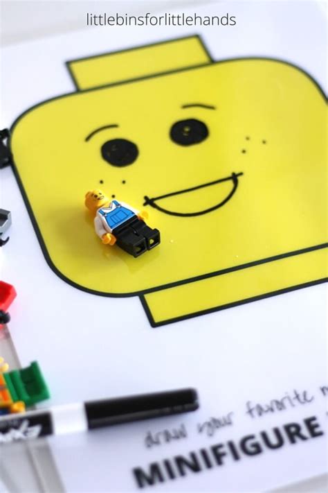 LEGO Minifigure Drawing Emotions Activity for Kids