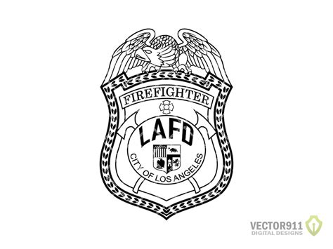 Los Angeles CA Firefighter Badge LAFD California Fire Rescue - Etsy