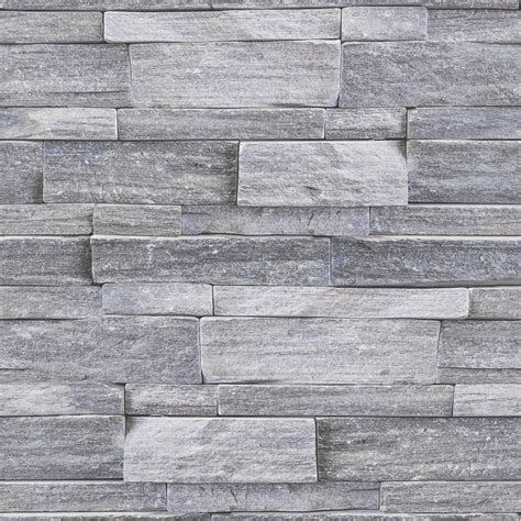 Superfresco Easy 52cm x 10m Grey Stone Wall Wallpaper - Bunnings Australia