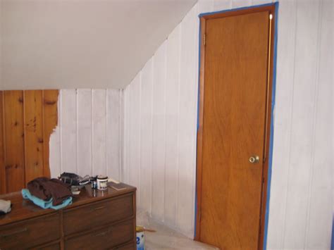 * Remodelaholic *: Painting Over Knotty Pine Paneling; Complete Master Bedroom Redo