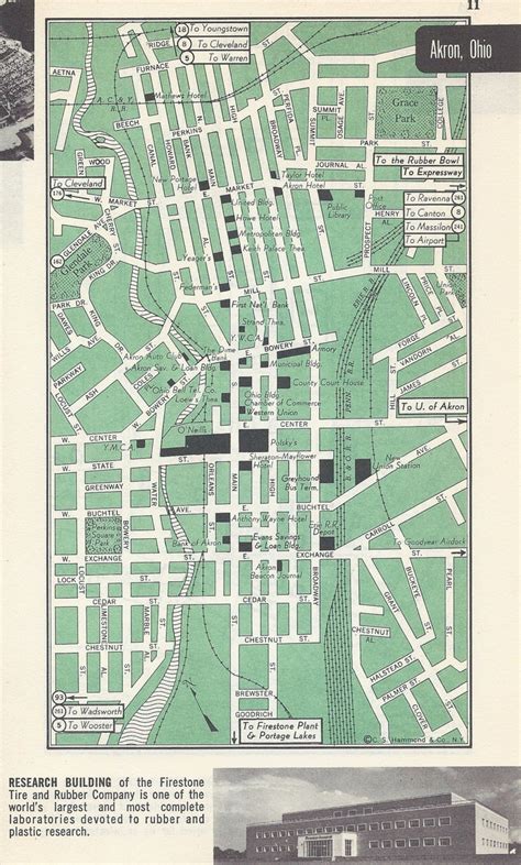 Aerial Photography Map Of Akron OH Ohio | Maps Of Ohio