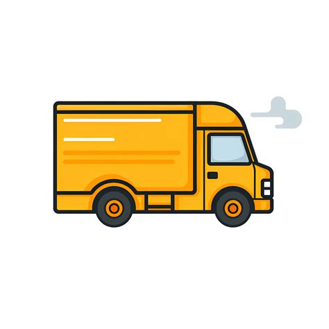 Ai generated delivery truck icon, flat style, isolated on transparent background 33208377 PNG