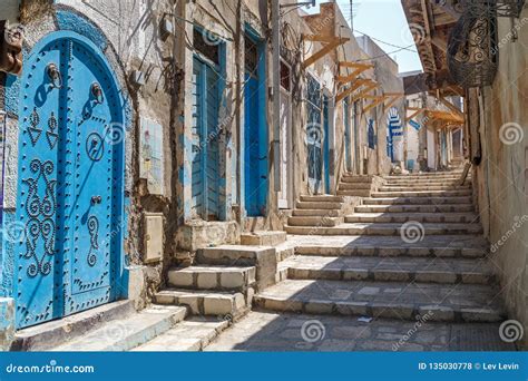 Typical Street Inside the Medieval Sousse Medina Editorial Stock Photo ...