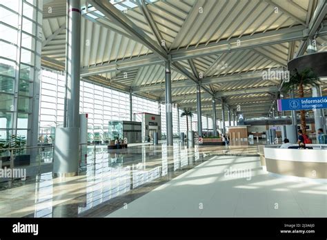 Interior of the Felipe Angeles International Airport. Departures lobby Stock Photo - Alamy