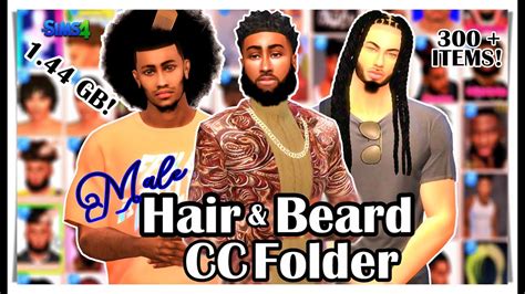 [1.44GB!] URBAN MALE HAIR & BEARD CC FOLDER | |The Sims 4 - YouTube