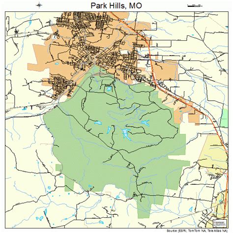 Park Hills Missouri Street Map 2956272