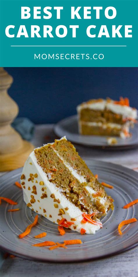 Best Keto Carrot Cake with Cream Cheese Frosting | Recipe in 2021 | Low ...