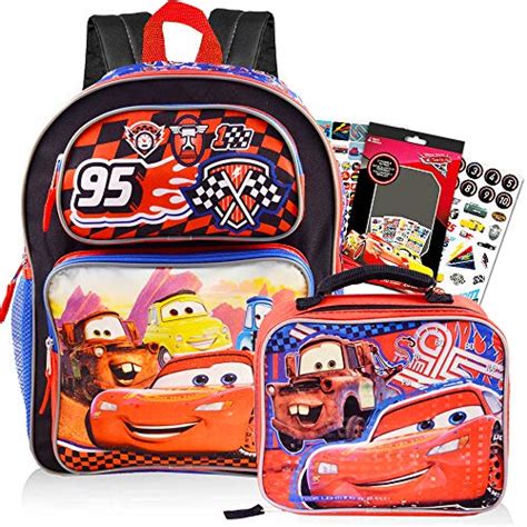 Disney Cars Backpack and Lunch Box School Set for Boys Kids ~ Deluxe 16 Inch Disney Cars School ...