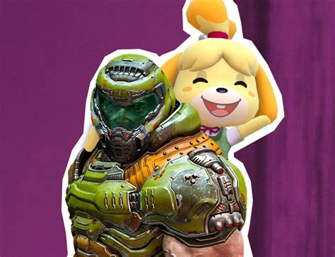 Isabelle and Doomguy Blank Template - Imgflip