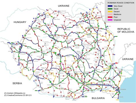 Romania Map Road - TravelsFinders.Com