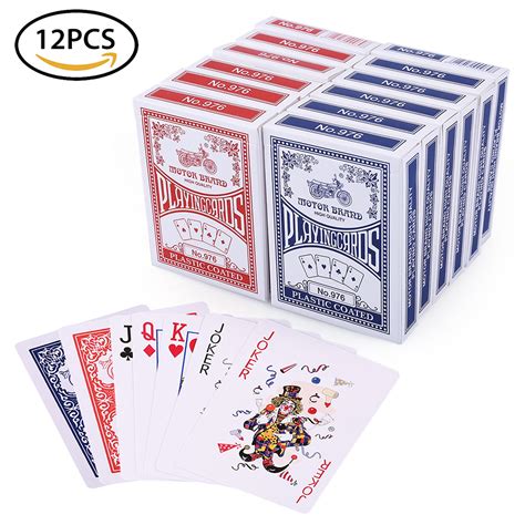 Playing Cards, Poker Size Standard Index, 12 Decks of Cards (6 Blue and 6 Red) - Walmart.com