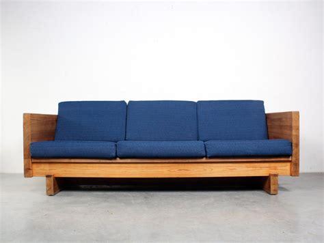 Solid pine wood sofa, 1960s | #241282