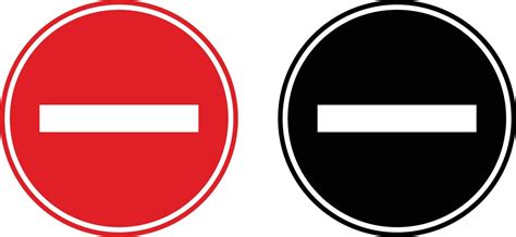 No entry traffic sign in red and black . 22085513 Vector Art at Vecteezy