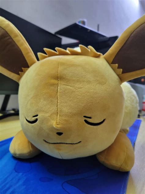 Sleeping Eevee Plush | Huggable Pokemon Eevee Pillow Buddy