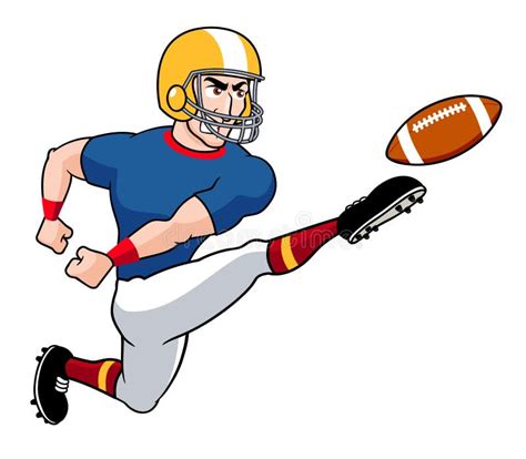 Cartoon American Football Player Stock Vector - Illustration of person ...