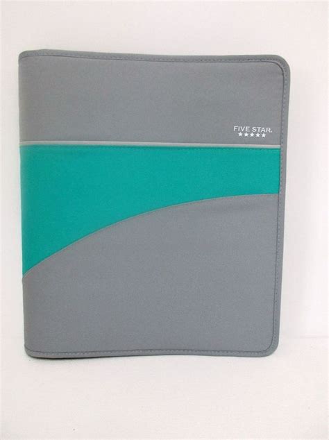 Mead 5 Star Zippered Trapper Keeper 3 ring Binder Turquoise Gray ...