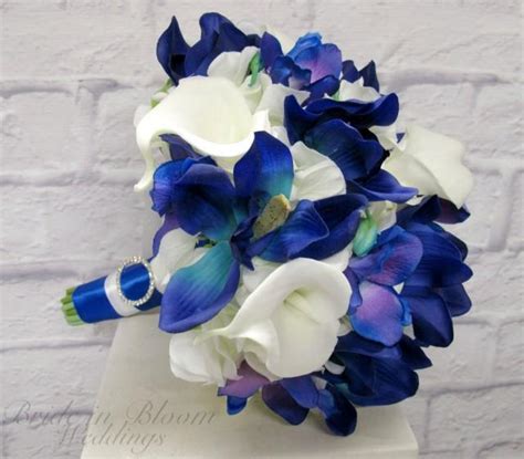 Blue Orchid Calla Lily Wedding Bouquet Brides Bouquet #2455023 - Weddbook