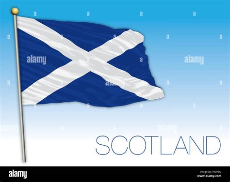 Scotland flag, United Kingdom, vector illustration Stock Vector Image ...