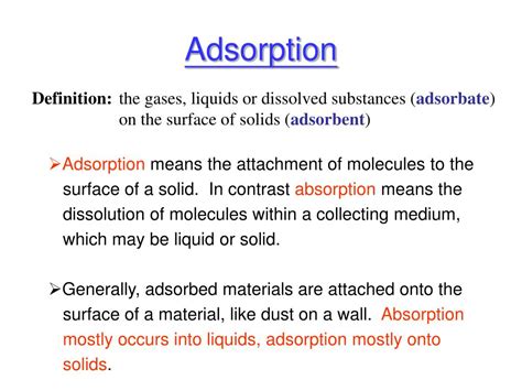 PPT - Adsorption (part 1) PowerPoint Presentation, free download - ID:4621071