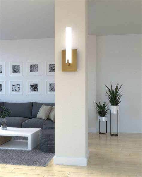 Decorating Column using Wall Sconce | Column in living room, Column ...