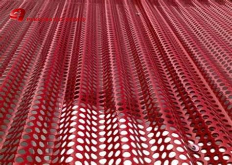 Galvanized / Powder Coated Perforated Corrugated Metal Sheet for Roofing