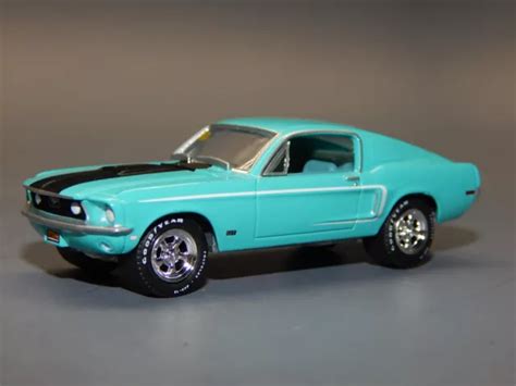 1967 '67 FORD Mustang GT Fastback Aqua Blue & Black 1/64 Diorama ...