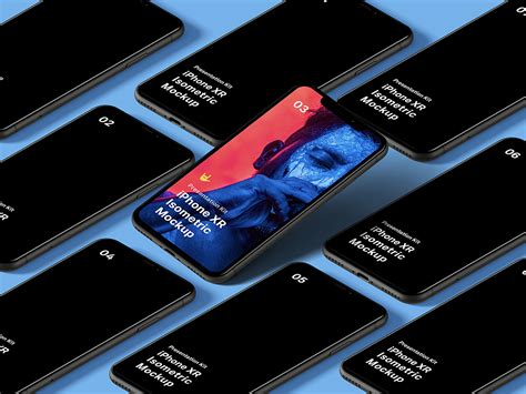 Isometric iPhone 11 Pro Free Mockup | Mockup World HQ