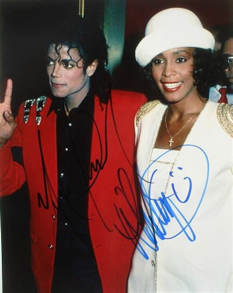 MICHAEL JACKSON & WHITNEY Houston Signed Photo W/coa - Etsy