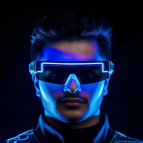 Premium AI Image | a man wearing goggles that says " goggles