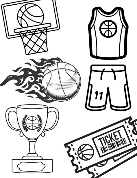 Basketball Rim Coloring Page Coloring Pages