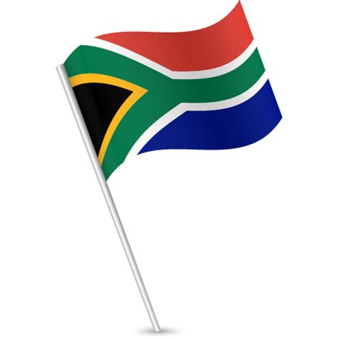 Printable Country Flag of South Africa - Flagpole | Vector Country Flags of the World