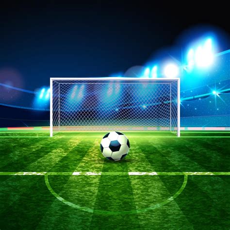 Soccer ball on goalie goal background. 284276 Vector Art at Vecteezy