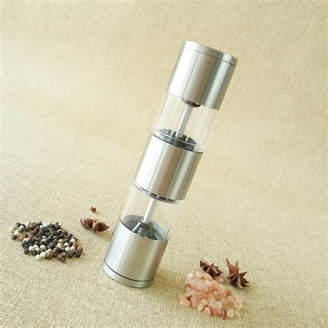 stainless steel salt and pepper grinder set 2 in 1