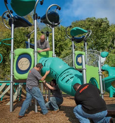 Photo - Playground installation of Adventure Tube - Commercial Playground Equipment