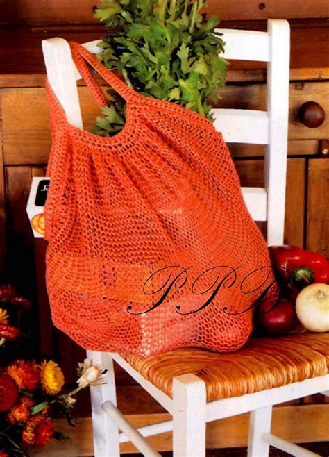 Knitted String Bag Pattern Shopping Bag Pattern Home Decor | Etsy