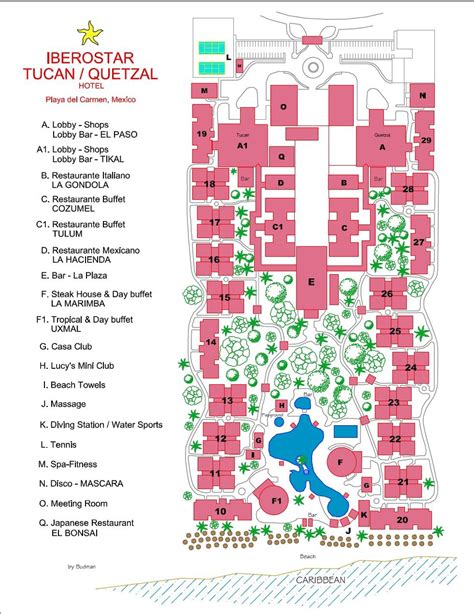 Map Layout Iberostar Tucan Quetzal | Mexico travel, Map layout, Mexico