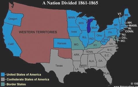 1861 Civil War Battle Map