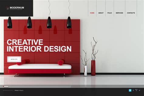 Creative Interior Design Website Template with a Background Slider - MotoCMS