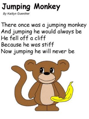 poem Jumping Monkey Limerick