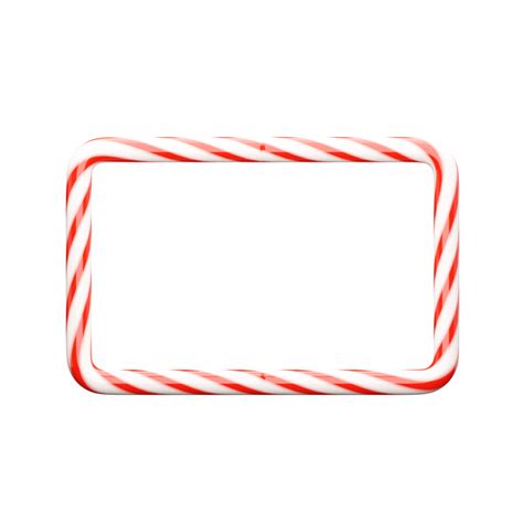 3D candy cane square frame 16408166 PNG