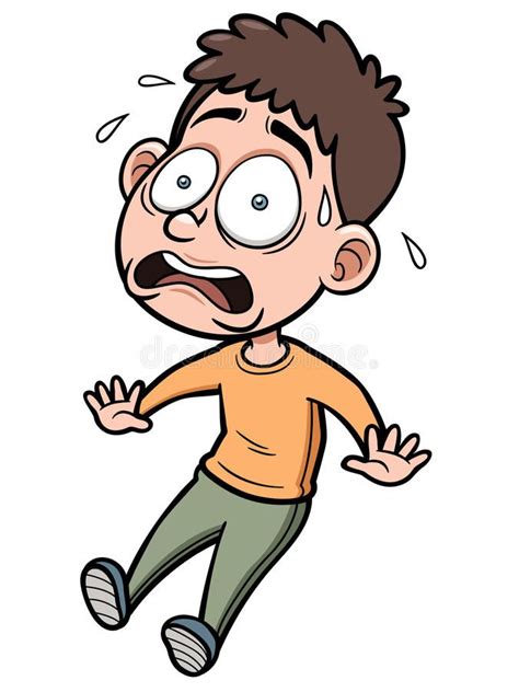 Cartoon Man scared. Vector illustration of Cartoon Man scared # ...