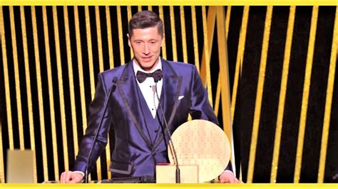 Robert Lewandowski Ballon d'or 2021 Speech at Award Ceremony in HD ...