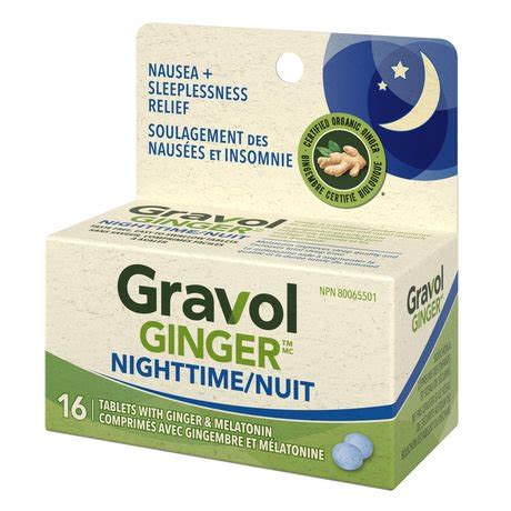 Gravol Ginger Nighttime Tablets | Walmart.ca