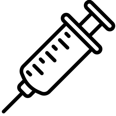 Syringe clipart line drawing, Syringe line drawing Transparent FREE for download on ...