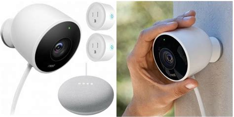 Google Nest Outdoor Security Camera with Google Home Mini & 2-Pack Smart Plugs for $174.40 (Reg ...