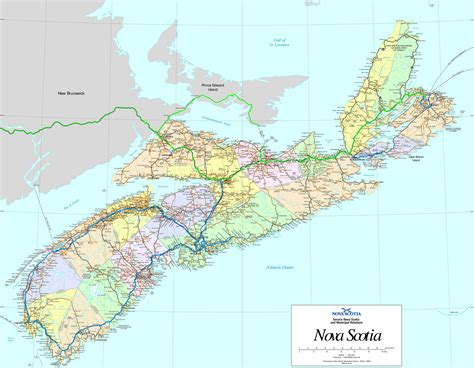 Large detailed map of Nova Scotia with cities and towns | Tourist map, Nova scotia, Scotia