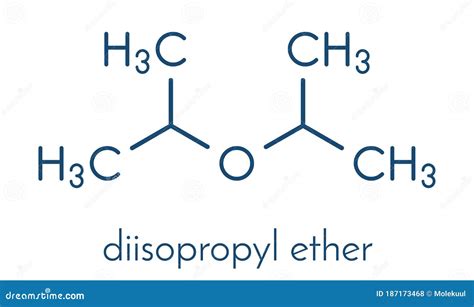 Molecule Of Diisopropyl Ether, Conceptual Molecular Model. Scientific 3d Rendering Stock ...