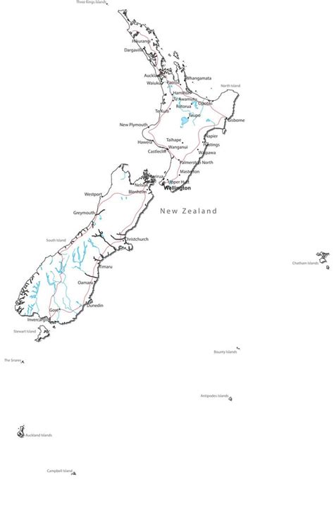 Printable New Zealand Cities Map – Free download and print for you.